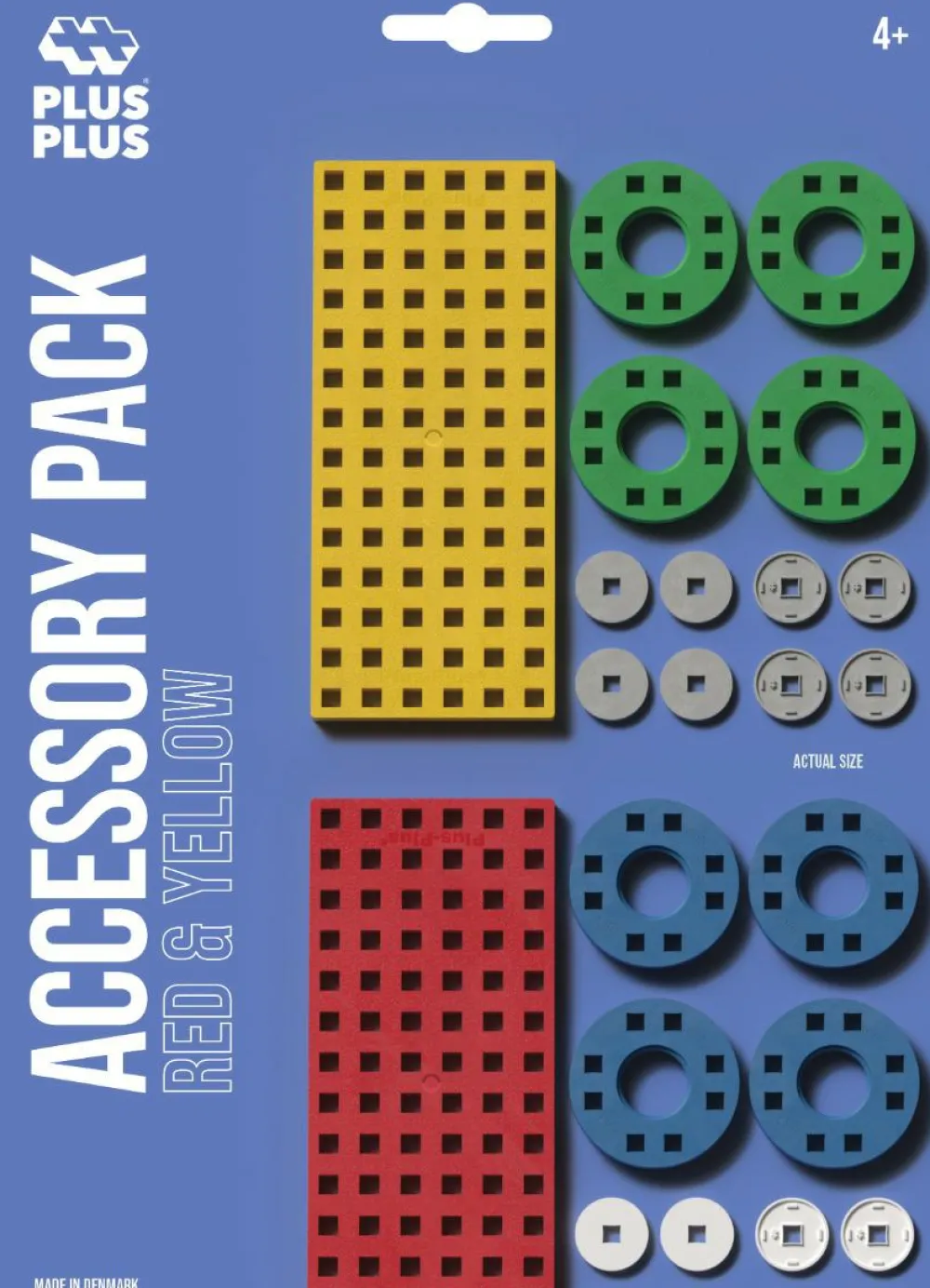 Clearance Plus-Plus tilbehørspakke - Rød & Gul, 30 dele