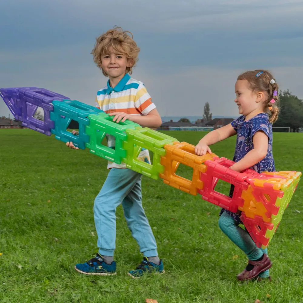 Online Polydron Large - Transparent, 60 dele