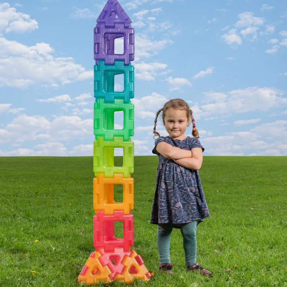 Online Polydron Large - Transparent, 60 dele