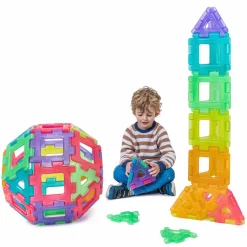 Online Polydron Large - Transparent, 60 dele