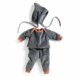 Hot Djeco Pomea dukketøj - Joggingsæt, grå