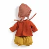 Hot Djeco Pomea dukketøj - Sæt med kyse, Mandarine