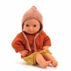 Hot Djeco Pomea dukketøj - Sæt med kyse, Mandarine