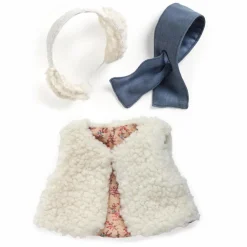 Clearance Djeco Pomea dukketøj - Vest & ørevarmere