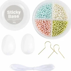 Best Creativ Company Påskepose - Lav Pearl Clay påskeæg, 2 stk