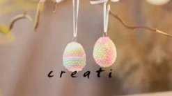 Best Creativ Company Påskepose - Lav Pearl Clay påskeæg, 2 stk