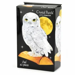 Hot Puslespil 3D krystal - Ugle, 42 dele