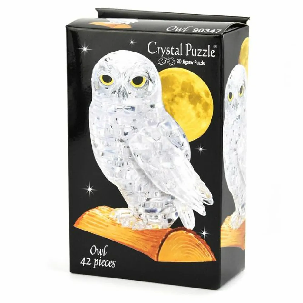 Hot Puslespil 3D krystal - Ugle, 42 dele