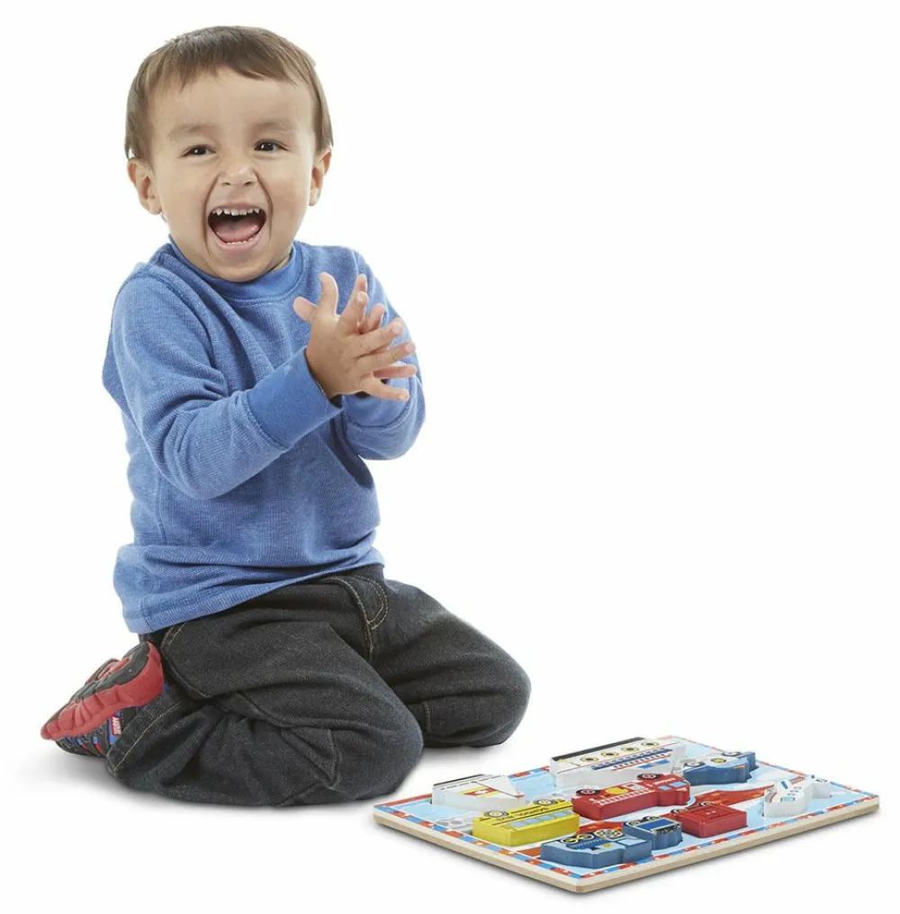 Discount Melissa & Doug Puslespil Jumbo - Køretøjer