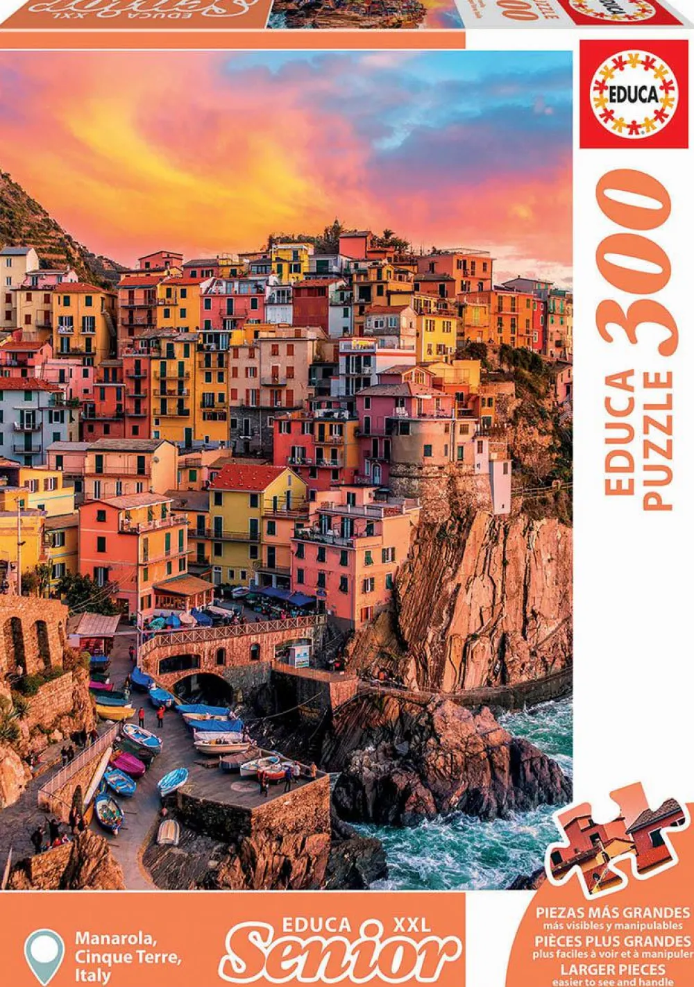 Hot educa Puslespil m. 300 brikker - Cinque Terre, Italien