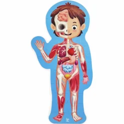 Online Hape Puslespil m. 50 brikker - Krop inkl. 3D-organer