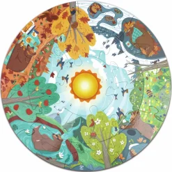 New Hape Puslespil m. 16 brikker - Årstiderne