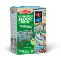 Hot Melissa & Doug Puslespil m. 48 brk - Jorden rundt, inkl 2 biler