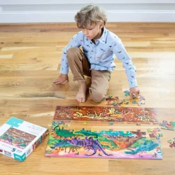 Sale Crocodile Creek Puslespil m. 48 brk. - Over/Under - Dino World