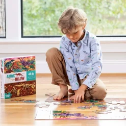 Sale Crocodile Creek Puslespil m. 48 brk. - Over/Under - Dino World