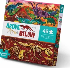 Sale Crocodile Creek Puslespil m. 48 brk. - Over/Under - Dino World