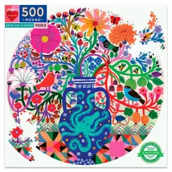 New eeBoo Puslespil med 500 brikker - Birds & flowers