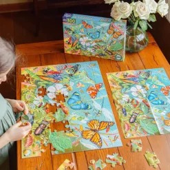 Outlet eeBoo Puslespil med 100 brikker - Insekter