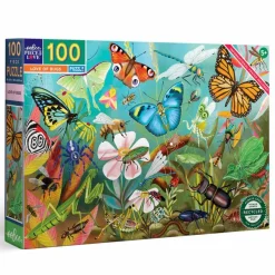 Outlet eeBoo Puslespil med 100 brikker - Insekter