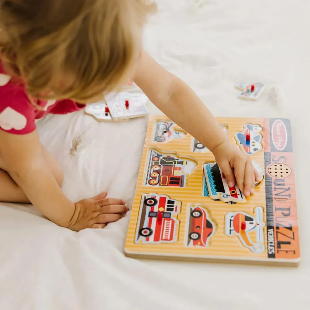 Hot Melissa & Doug Puslespil med lyd - køretøjer