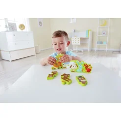 Discount educa Puslespil, tosidet m. 10 brikker - Dyr og tal