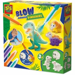 SES Creative Pustetusser - Dekorér dinosaurer, 4 stk