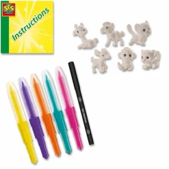 New SES Creative Pustetusser - Dekorér safaridyr, 6 stk