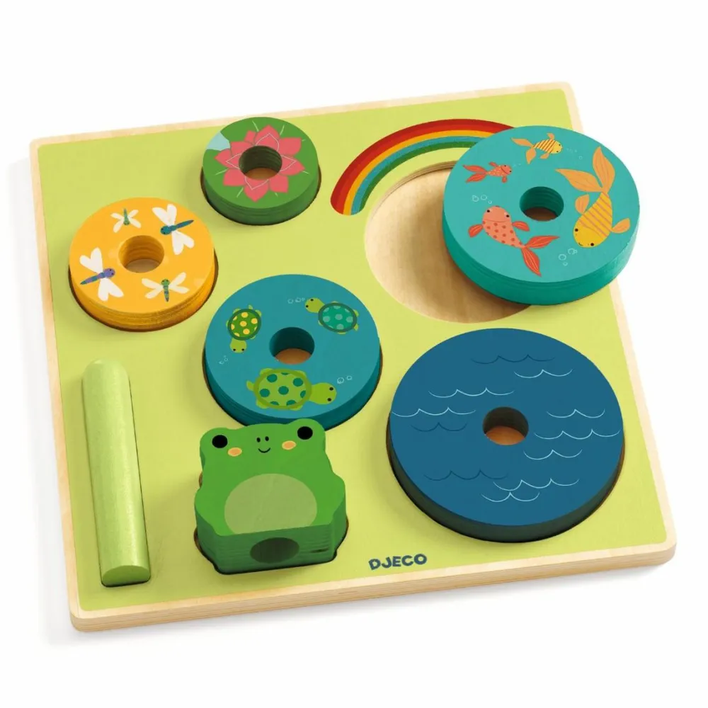 Best Djeco Puzz & Stack Rainbow - 2-i-1 stabletårn