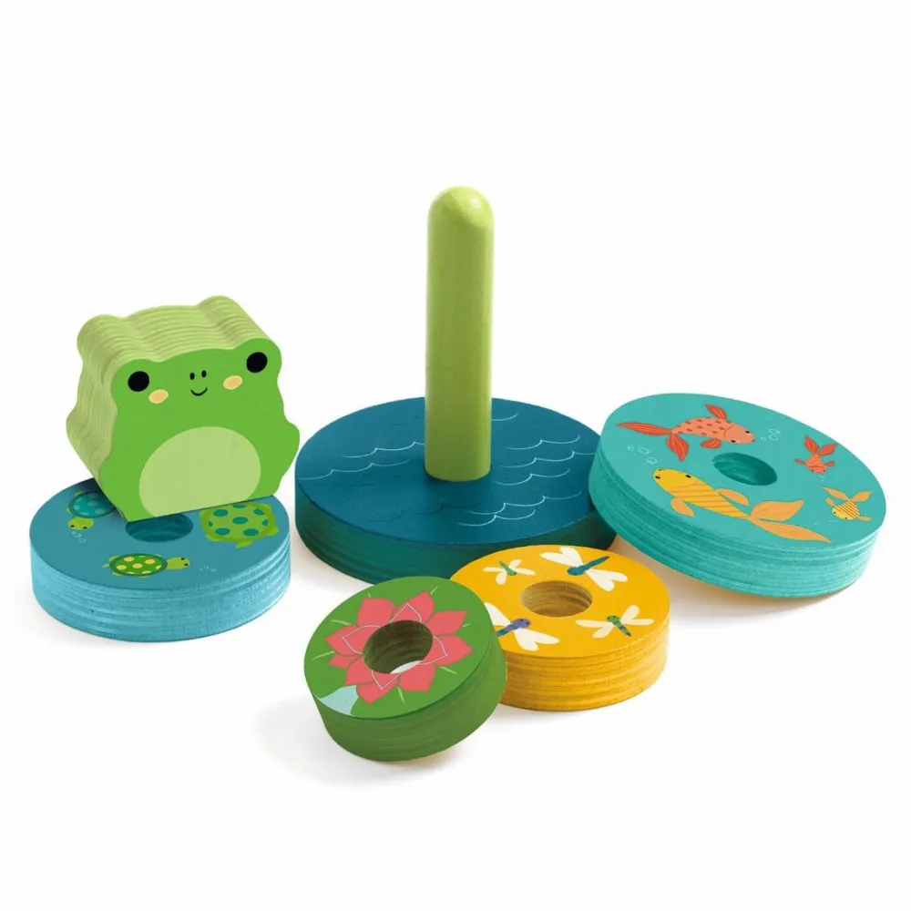 Best Djeco Puzz & Stack Rainbow - 2-i-1 stabletårn