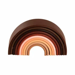 Sale Dëna Regnbue i silikone - Jordfarver, 10 dele