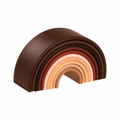 Sale Dëna Regnbue i silikone - Jordfarver, 10 dele