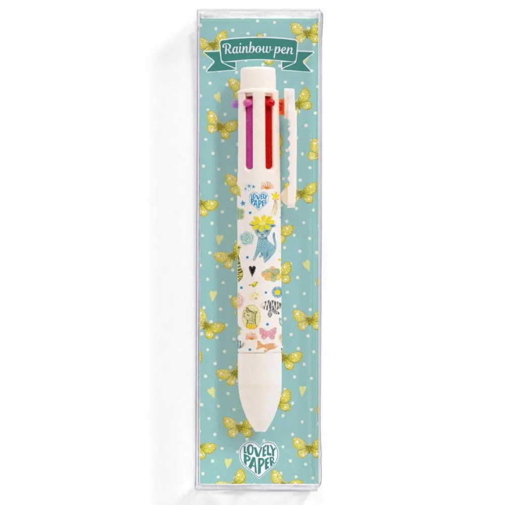 Clearance Djeco Regnbue kuglepen med 6 farver, Elodie