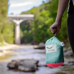 Sale Rejsehængekøje dobbelt (nylon) - Lyseblå