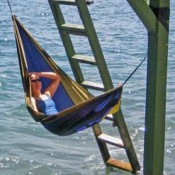 Sale Rejsehængekøje dobbelt (nylon) - Mørkeblå