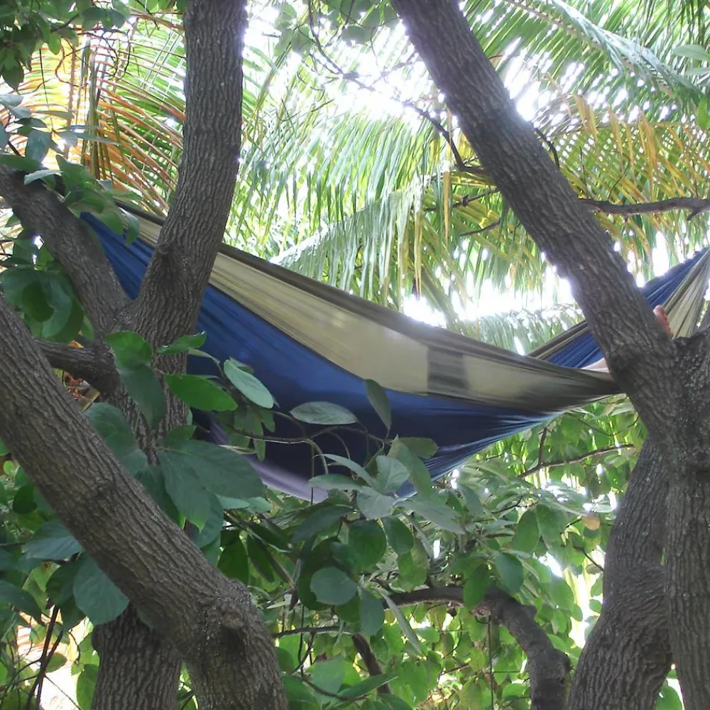 Sale Rejsehængekøje dobbelt (nylon) - Mørkeblå