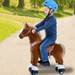 PonyCycle Rid Selv - Hest, lysebrun m. hvid blis, Small