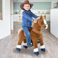 PonyCycle Rid Selv - Hest, lysebrun m. hvid blis, Small