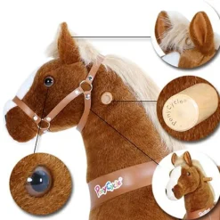 Sale PonyCycle Rid Selv - Hest, lysebrun m. hvid blis, Medium