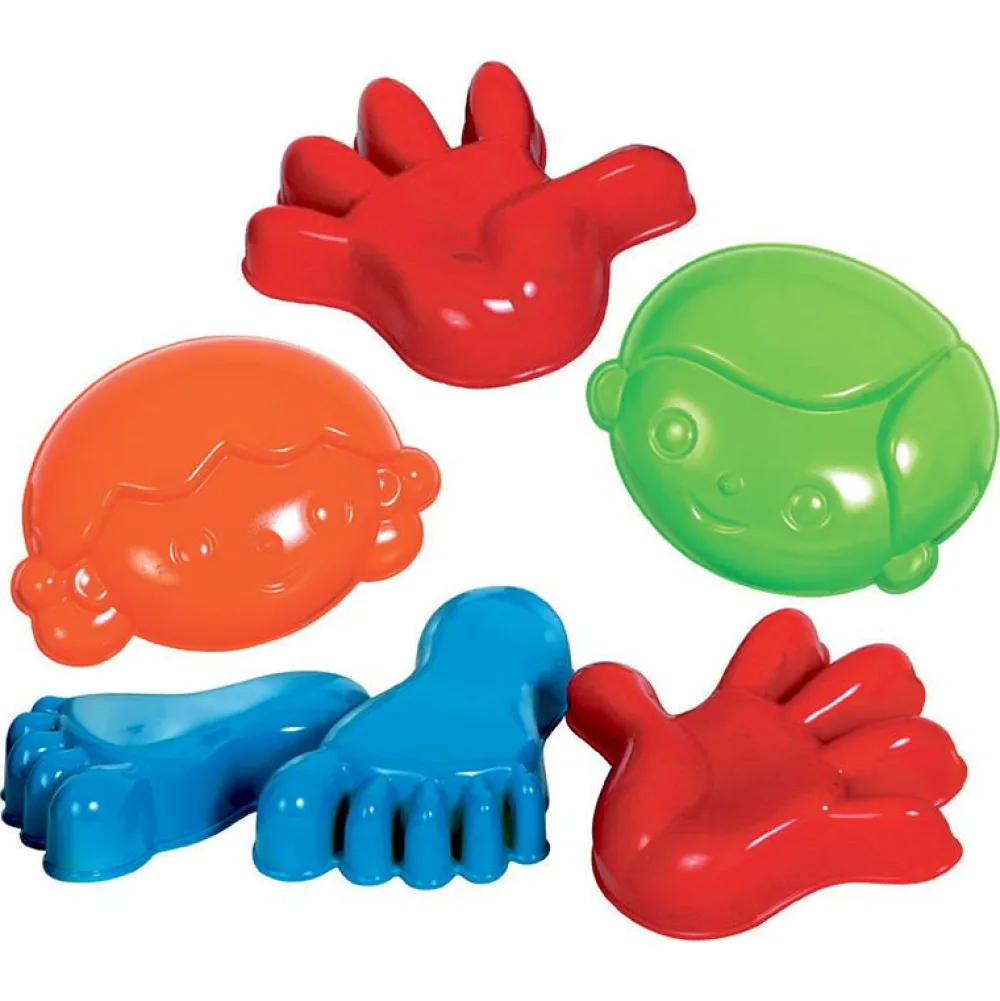 Sandform - Hænder, fødder & ansigter, 6 dele