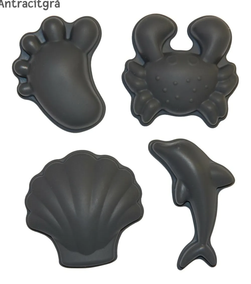 Clearance Scrunch Sandforme i silikone - Nordiske farver, 4 stk.