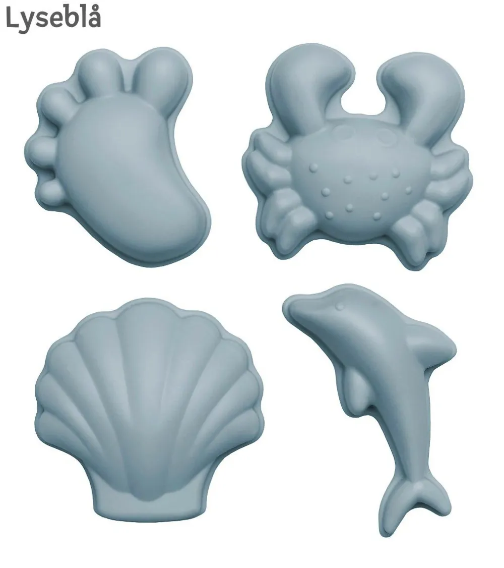 Clearance Scrunch Sandforme i silikone - Nordiske farver, 4 stk.