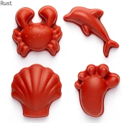 Clearance Scrunch Sandforme i silikone - Nordiske farver, 4 stk.