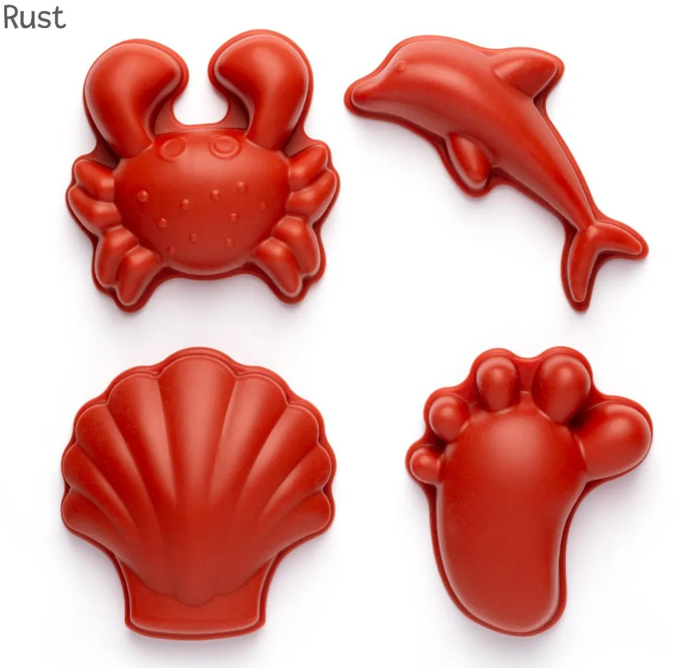 Clearance Scrunch Sandforme i silikone - Nordiske farver, 4 stk.