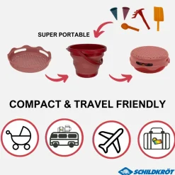 Best Sandleg - Spandsæt med 7 dele - Rød