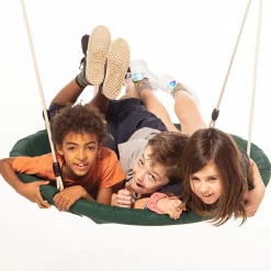 Best DICE Sansegynge Ø100 cm - Mørkegrøn (beige reb)