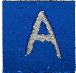 Sale Sanseplade m. pailetter - Blå/Sølv