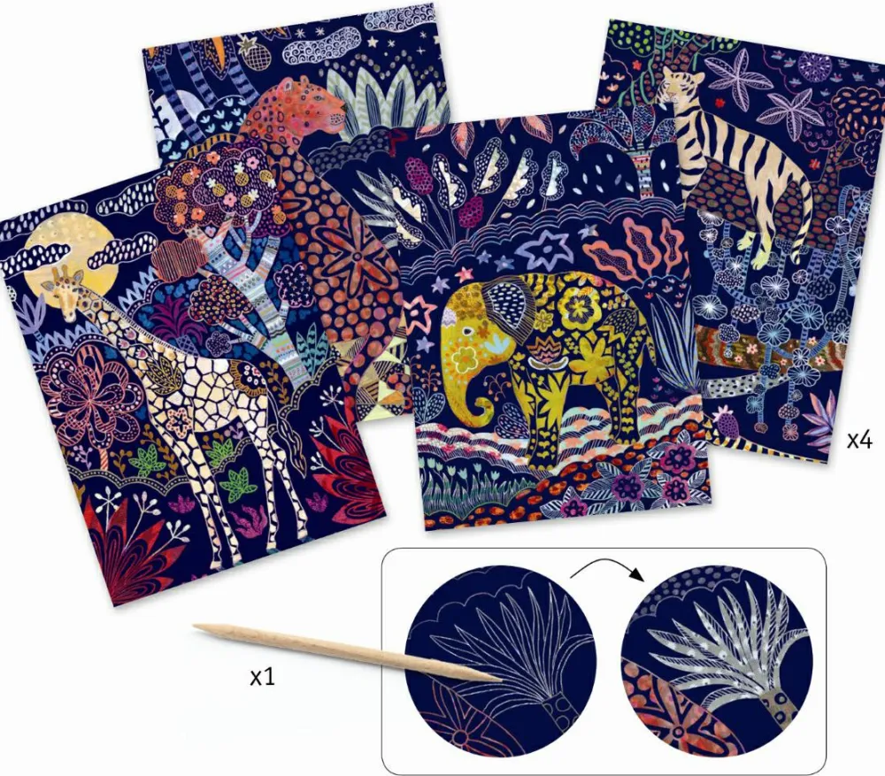 Best Djeco Scratch kort - Junglen