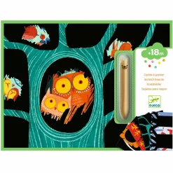 Djeco Scratch kort (fra 18 mdr) - Dyrevenner