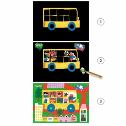 Best Djeco Scratch kort (fra 18 mdr) - Køretøjer