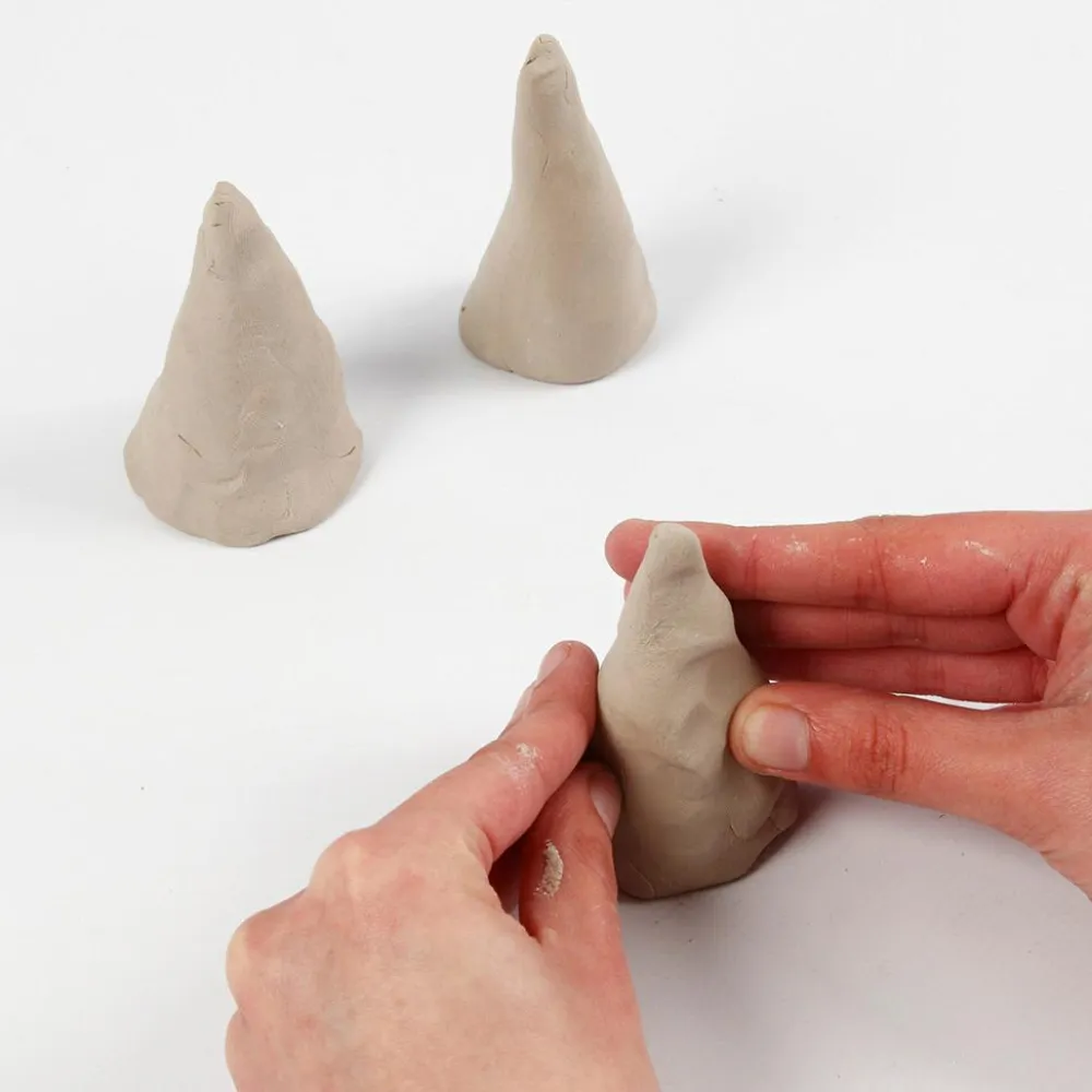 Best Creativ Company Selvhærdende ler - Lysegrå, 1 kg.